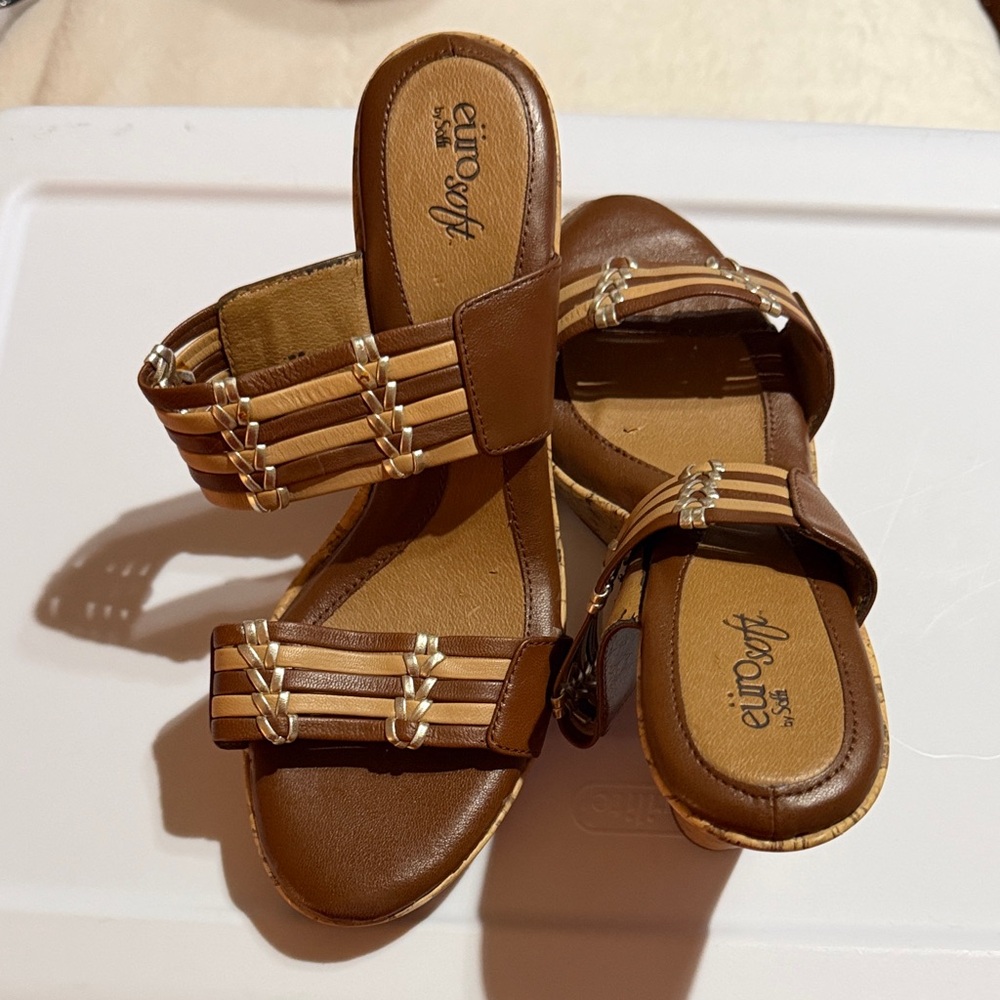 Brown Euro soft by Sofft Sandals